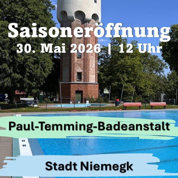 Saisoneröffnung der Niemegker Badeanstalt am 30. Mai 2026