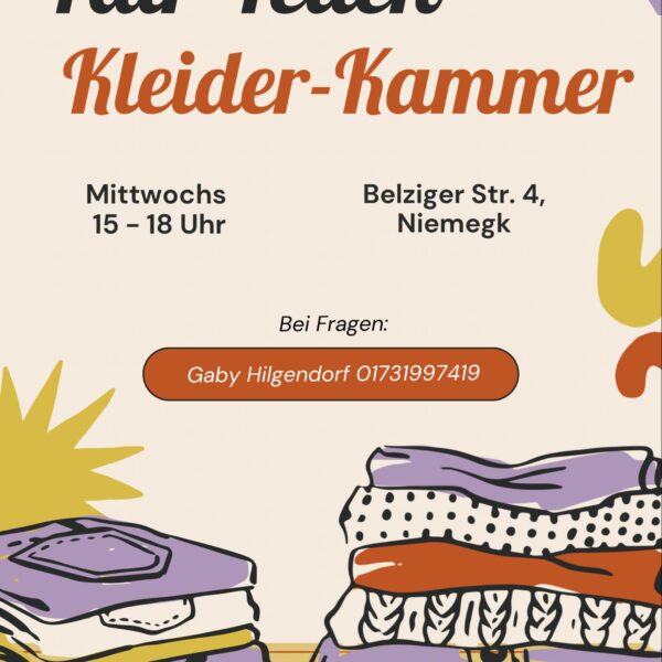 „Fair-Teilen“ – Kleiderkammer öffnet mittwochs