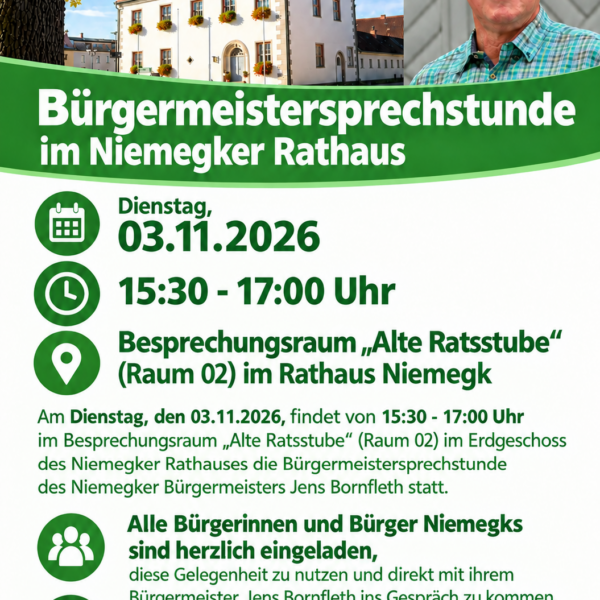 Bürgermeistersprechstunde